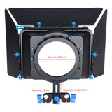 Max DSLR Rig Matte Box 15mm Rail Rod Supporter M4 with 3 Aluminium Flags