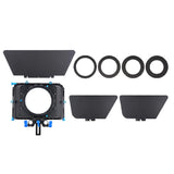 Max DSLR Rig Matte Box 15mm Rail Rod Supporter M4 with 3 Aluminium Flags