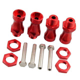 Max 4Pcs 12mm Wheel Hex Hub 25mm Extension Adapter for HSP RC Car Upgrade red
