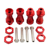 Max 4Pcs 12mm Wheel Hex Hub 25mm Extension Adapter for HSP RC Car Upgrade red