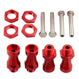 Max 4Pcs 12mm Wheel Hex Hub 25mm Extension Adapter for HSP RC Car Upgrade red
