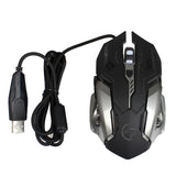Max ABS Plastic Wired Gaming Mouse LED Optical USB Computer Mouse (Black)