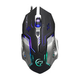 Max ABS Plastic Wired Gaming Mouse LED Optical USB Computer Mouse (Black)