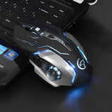 Max ABS Plastic Wired Gaming Mouse LED Optical USB Computer Mouse (Black)