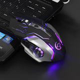 Max ABS Plastic Wired Gaming Mouse LED Optical USB Computer Mouse (Black)