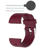 Max Soft Wristband Smart Watch Replacement Strap Watch For Polar V800 Wine Red
