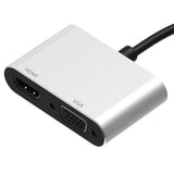 Max 2-in-1 USB 3.0 to VGA HDMI HD 1080P Converter Adapter Cable Silver