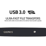 Maxbell Aluminum External 2TB SATA USB 3.0 2.5'' Hard Drive Disk 5Gb/s for PC Laptop