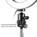 Max 7inch Dimmable LED Ring Light Camera Fill Light with Tripod and Selfie Stick