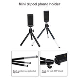 Max 6inch Dimmable Desktop LED Ring Light Video Fill Light Stand Lamp