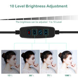 Max 6inch Dimmable Desktop LED Ring Light Video Fill Light Stand Lamp