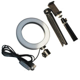 Max 6inch Dimmable Desktop LED Ring Light Video Fill Light Stand Lamp