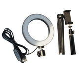 Max 6inch Dimmable Desktop LED Ring Light Video Fill Light Stand Lamp