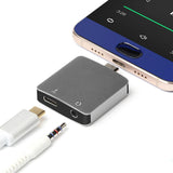 Max Type C to Audio Adapter, 2 in1 Type-C to 3.5mm Earphone Audio Jack Converter