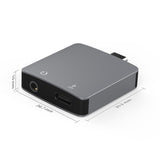 Max Type C to Audio Adapter, 2 in1 Type-C to 3.5mm Earphone Audio Jack Converter