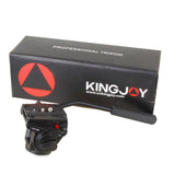 Max Video Tripod Fluid Drag Pan Head + Sliding Plate for DSLR Camera Camcorder