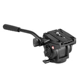 Max Video Tripod Fluid Drag Pan Head + Sliding Plate for DSLR Camera Camcorder