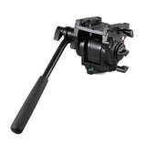 Max Video Tripod Fluid Drag Pan Head + Sliding Plate for DSLR Camera Camcorder