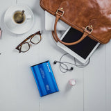 Maxbell Caraele USB3.0 External Mobile Hard Disk Storage Drive w/ Cover Blue 1T