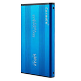 Maxbell Caraele USB3.0 External Mobile Hard Disk Storage Drive w/ Cover Blue 2T