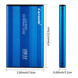 Maxbell Caraele USB3.0 External Mobile Hard Disk Storage Drive w/ Cover Blue 2T