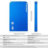 Maxbell USB 3.0  2.5"  SATA External Hard Drive Mobile Disk HD Enclosure Blue 1T