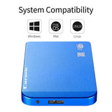 Maxbell USB 3.0  2.5"  SATA External Hard Drive Mobile Disk HD Enclosure Blue 1T