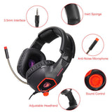 Maxbell SA818 Headset Gaming Headphones for Xbox One PC Earphone Mic black+red