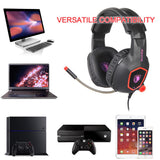 Maxbell SA818 Headset Gaming Headphones for Xbox One PC Earphone Mic black+red