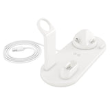 Max 3 in 1 Wireless Mobile Phone Watch Earphone Fast Charging Station Base White