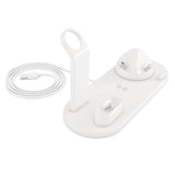 Max 3 in 1 Wireless Mobile Phone Watch Earphone Fast Charging Station Base White