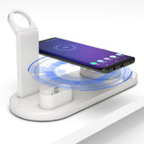 Max 3 in 1 Wireless Mobile Phone Watch Earphone Fast Charging Station Base White