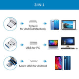 Max High Quality Metal 3 IN 1 USB Flash Drive External Pendrive 32GB