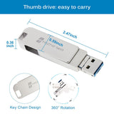 Max High Quality Metal 3 IN 1 USB Flash Drive External Pendrive 32GB