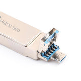 Max High Quality Metal 3 IN 1 USB Flash Drive External Pendrive 32GB