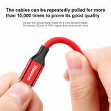 Maxbell BASEUS Micro USB Charger Charging Lead Data Sync 2A Cable 1M 1.5M 1.5m red