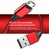 Maxbell BASEUS Micro USB Charger Charging Lead Data Sync 2A Cable 1M 1.5M 1.5m red