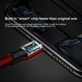 Maxbell BASEUS Micro USB Charger Charging Lead Data Sync 2A Cable 1M 1.5M 1.5m red
