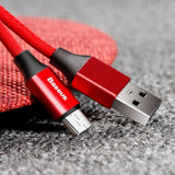 Maxbell BASEUS Micro USB Charger Charging Lead Data Sync 2A Cable 1M 1.5M 1.5m red