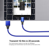 Maxbell BASEUS Micro USB Charger Charging Lead Data Sync 2A Cable 1M 1.5M 1.5m blue
