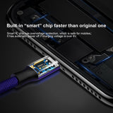 Maxbell BASEUS Micro USB Charger Charging Lead Data Sync 2A Cable 1M 1.5M 1.5m blue