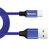 Maxbell BASEUS Micro USB Charger Charging Lead Data Sync 2A Cable 1M 1.5M 1.5m blue