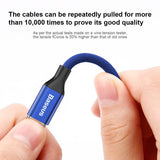 Maxbell BASEUS Micro USB Charger Charging Lead Data Sync 2A Cable 1M 1.5M 1.5m blue