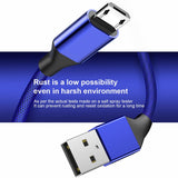 Maxbell BASEUS Micro USB Charger Charging Lead Data Sync 2A Cable 1M 1.5M 1.5m blue