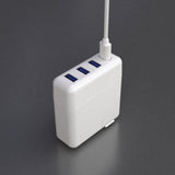 Max White - 3 Port HUB Splitter Power USB Type C Adapter Dock for Laptop