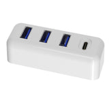 Max White - 3 Port HUB Splitter Power USB Type C Adapter Dock for Laptop