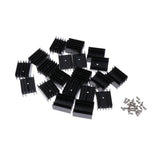 Max 20pcs 23.5x15.8-30MM MOSFET Aluminium Heat Sink TO-220 Transistor Heatsink