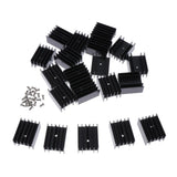 Max 20pcs 23.5x15.8-30MM MOSFET Aluminium Heat Sink TO-220 Transistor Heatsink