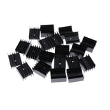 Max 20pcs 23.5x15.8-30MM MOSFET Aluminium Heat Sink TO-220 Transistor Heatsink