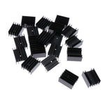 Max 20pcs 23.5x15.8-30MM MOSFET Aluminium Heat Sink TO-220 Transistor Heatsink